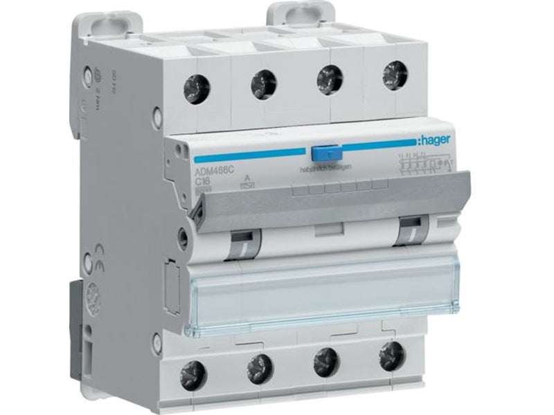Hager Rcbo 4p 6ka c-16a 30ma 4m