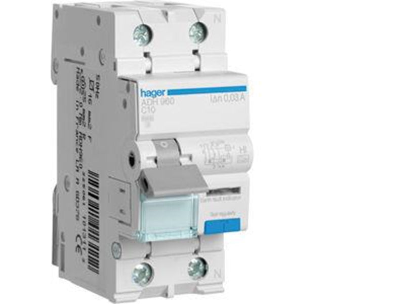 Hager Rcbo electronic rcd 1p+n 13a/c hi