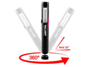 Haj Light Rechargeable pen-light 220+80 lumen Magnet in clip Magnet in swivel base