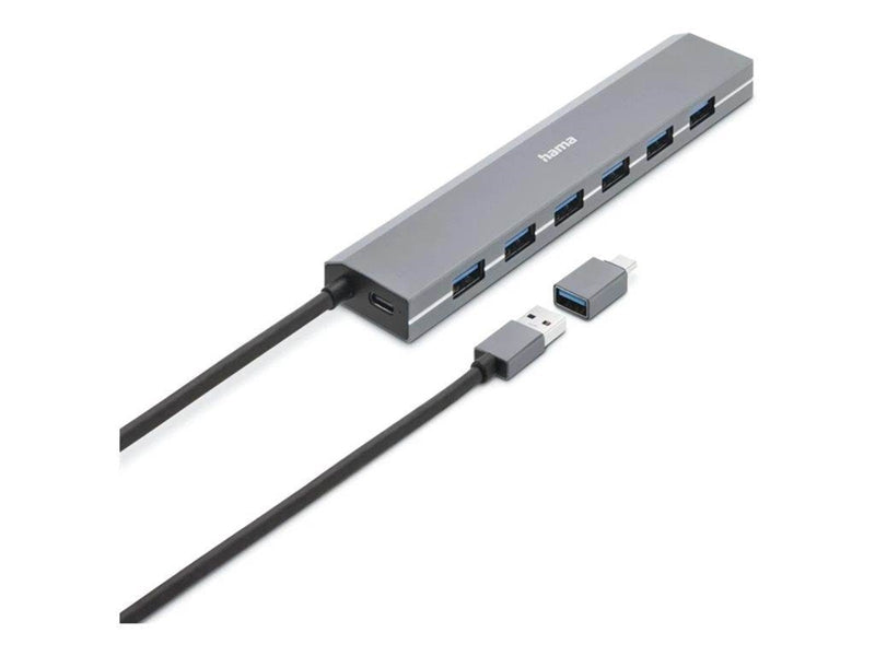 Hama 00200137 interface hub USB-Hubs - USB 3.1 - 7 - Grau