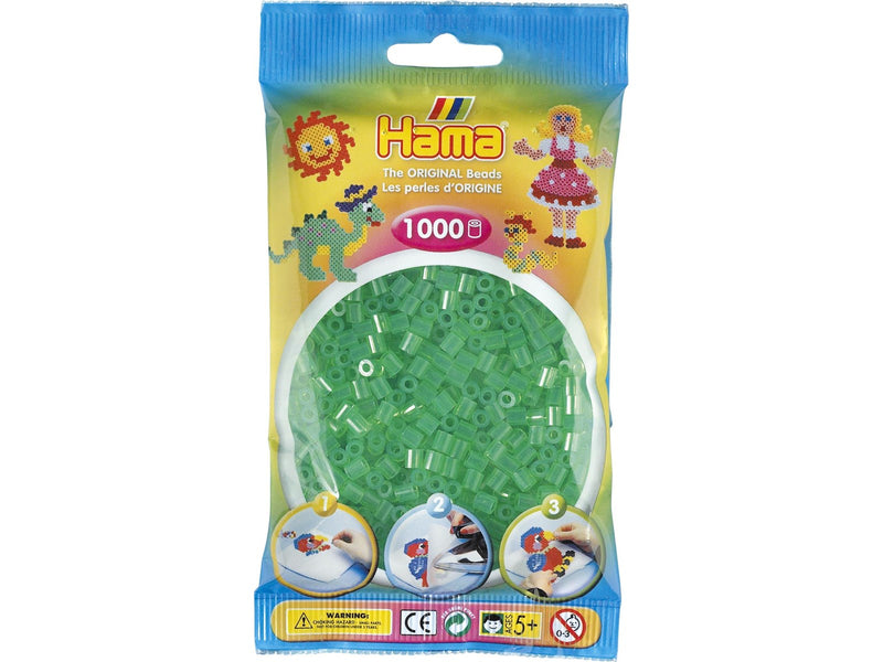 Hama Beads Green Transparent 1000 pcs