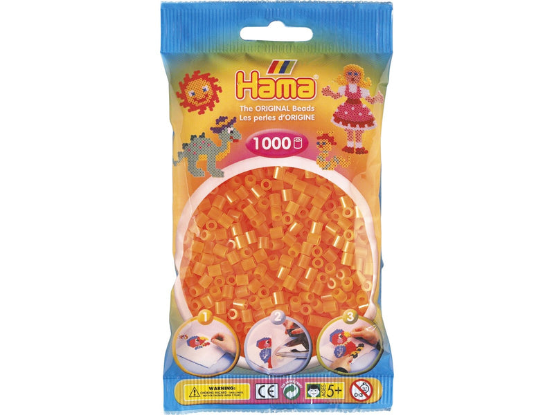 Hama Beads Orange Neon 1000 pcs