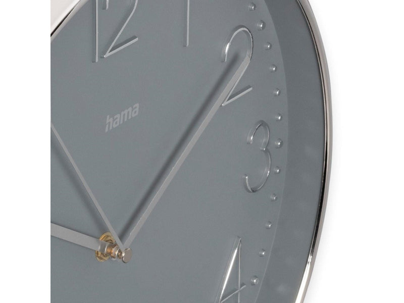 Hama Corsica Wall Clock 30 cm Silver
