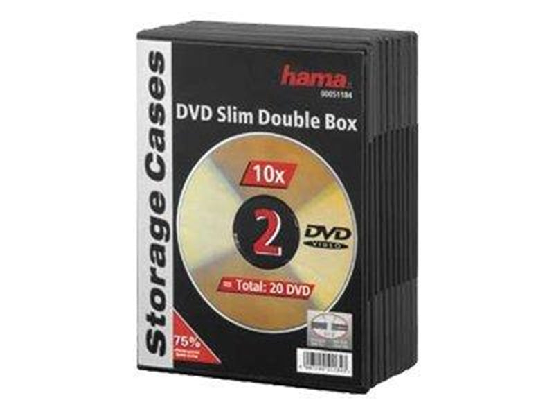 Hama DVD-ROM Slim Double Box - storage DVD slim jewel case