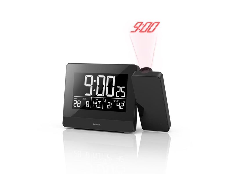 Hama Plus Charge - alarm clock - electronic - desktop - black