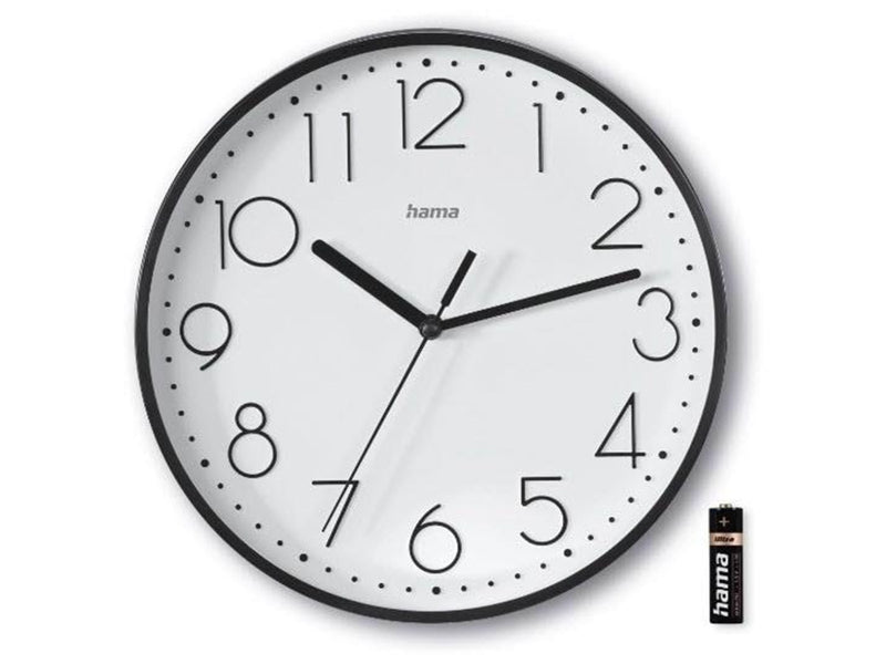 Hama 'Salina' Wall Clock Ø 22 cm Black