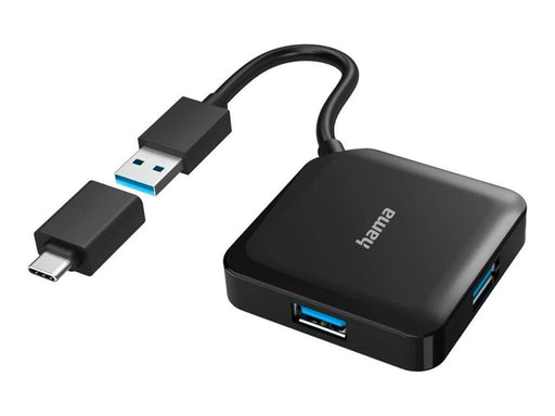 Hama - hub - 4 ports USB-Hubs - USB 3.1 - 4 - Schwarz