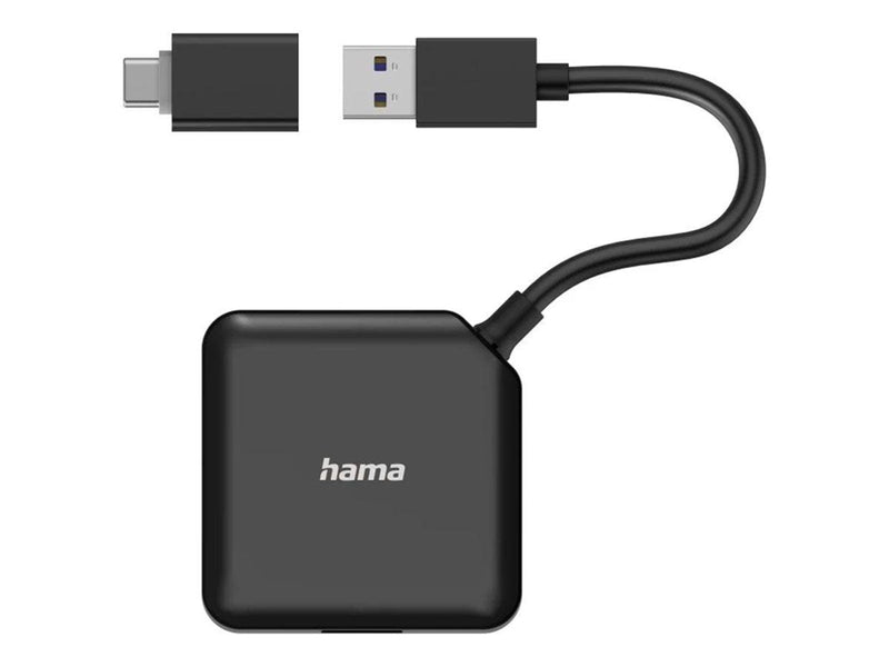 Hama - hub - 4 ports USB-Hubs - USB 3.1 - 4 - Schwarz