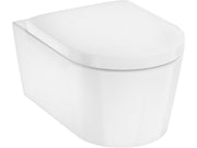 Hansgrohe EluPura S wall-hung toilet 540 w/flush rim with SC/QR seat with lid, white