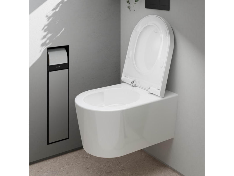 Hansgrohe EluPura S wall-hung toilet 540 w/flush rim with SC/QR seat with lid, white