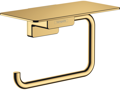 Hansgrohe addstoris roll holder with shelf polished gold-optic pvd