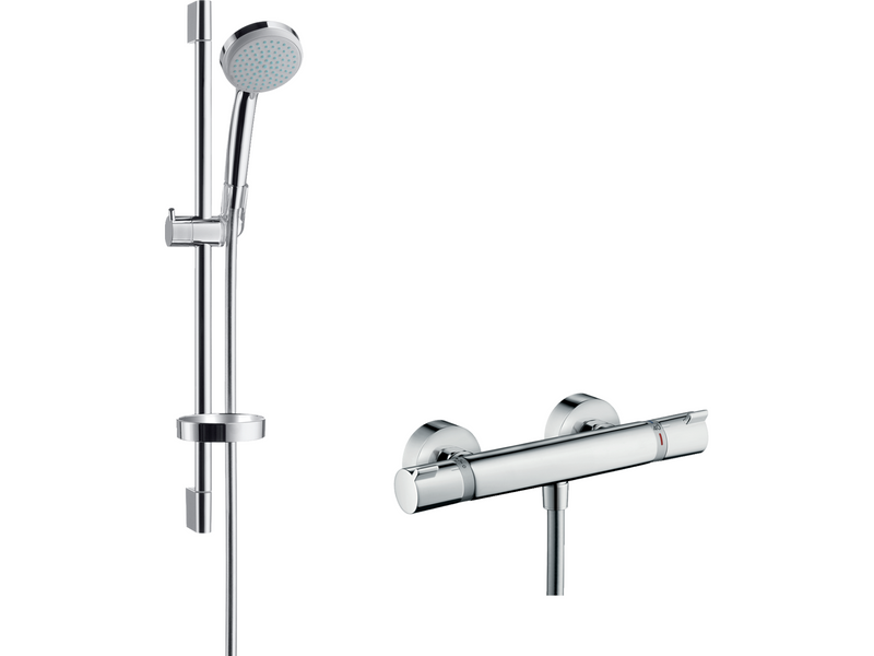 Hansgrohe ecostat comfort combi set 0.65 m with croma 100 va