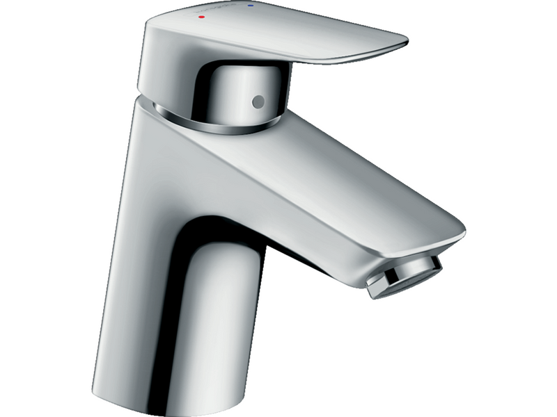 Hansgrohe logis single lever basin mixer 70 with push-open w
