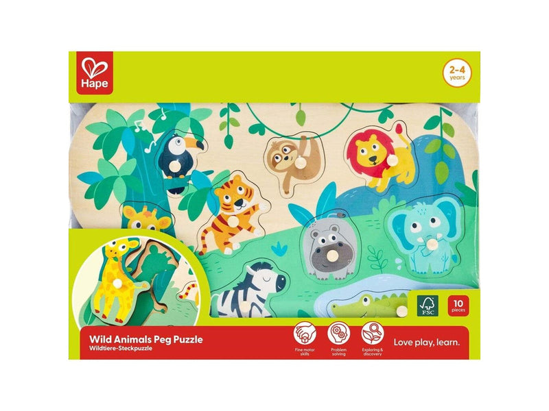 Hape Wild Animals Peg Puzzle