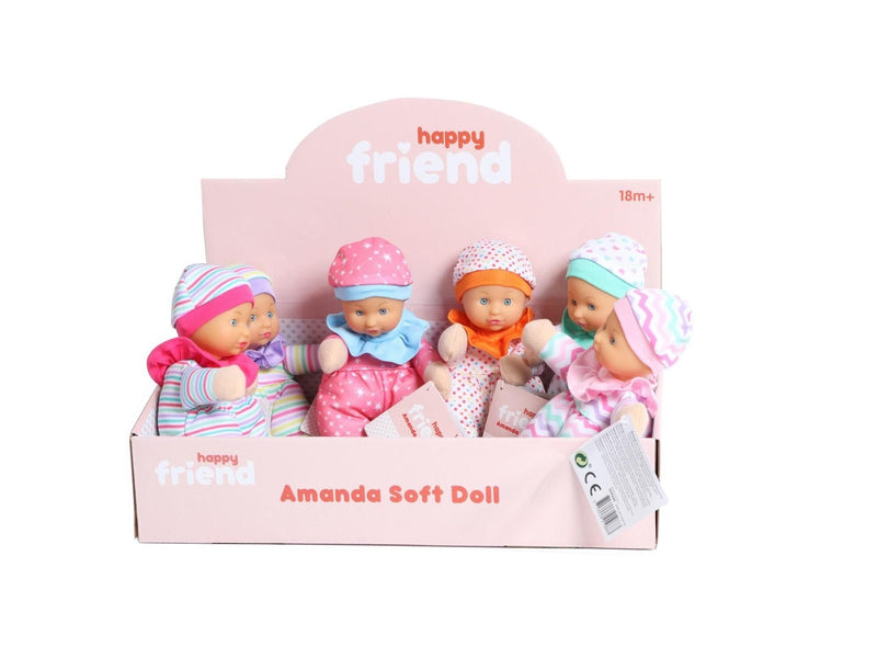 Happy Friend Amanda Soft Doll 19cm - assorted