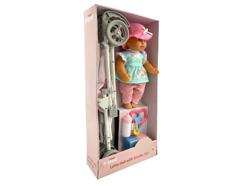 Happy Friend Lotta Doll 30cm with Stroller Set