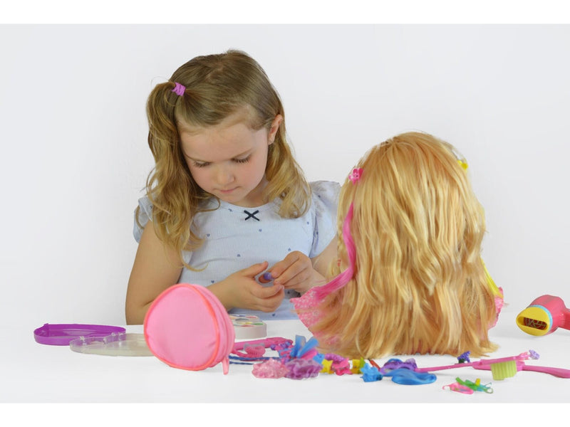 Happy Friend Make Up & Hairstyling Head Blond Hair B/O