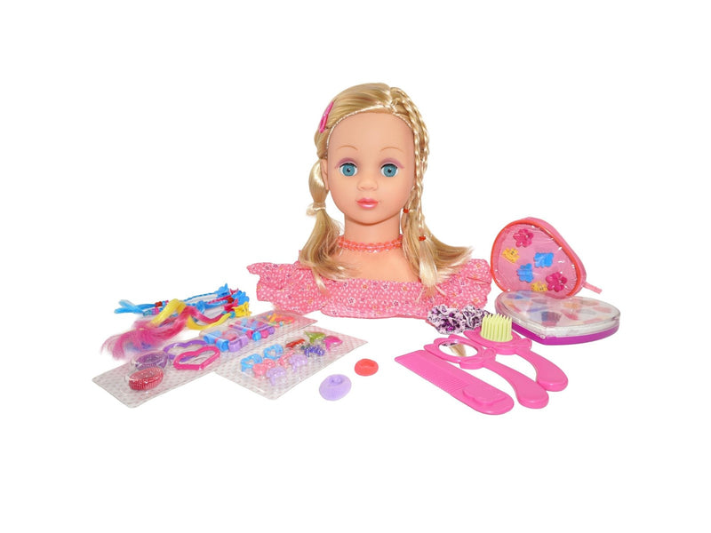 Happy Friend Make Up & Hairstyling Head Blond Hair B/O