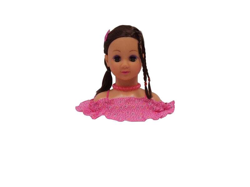Happy Friend Make Up & Hairstyling Head Brown Hair B/O