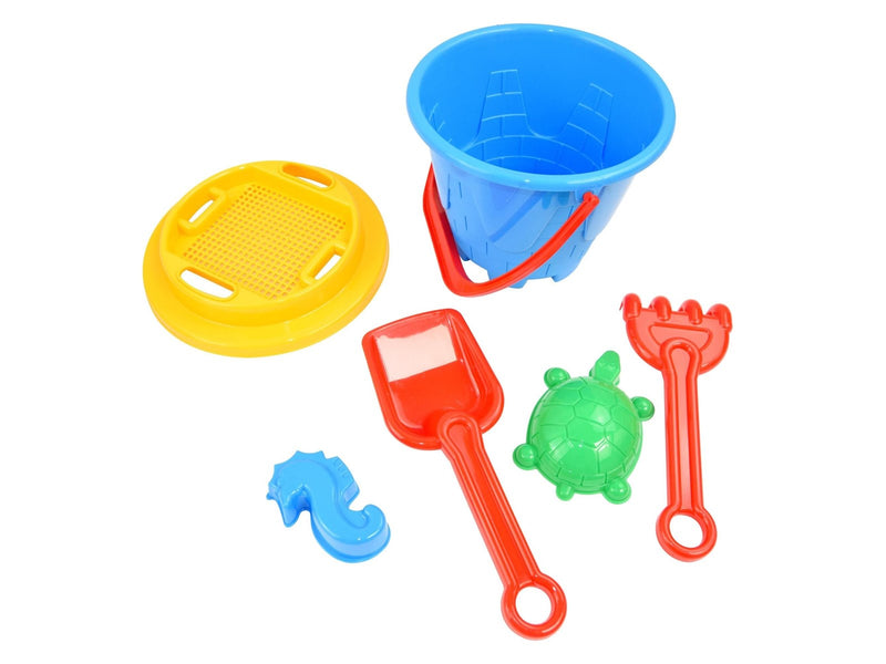 Happy Summer Beach Bucket Set 6 pcs - assorted