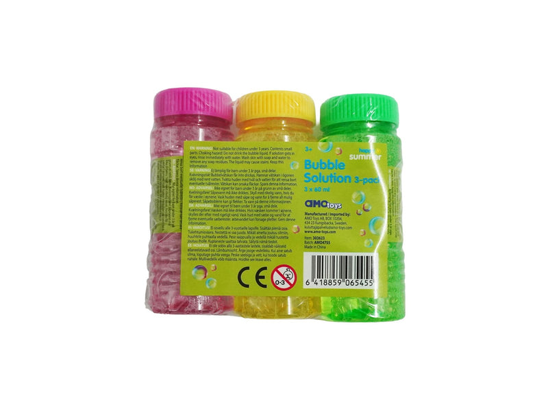Happy Summer Bubble Solution 3 Pack 60ml