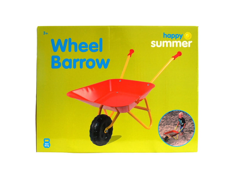 Happy Summer Wheel Barrow Red