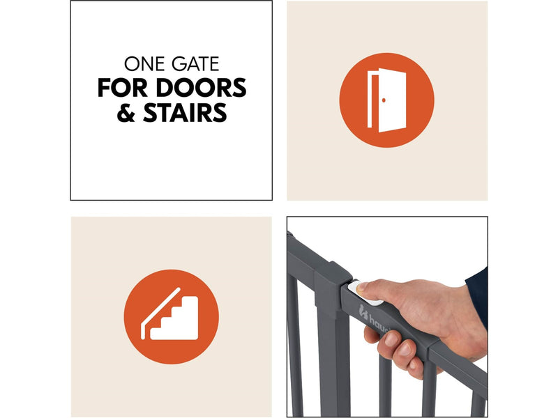 Hauck Clear Step 2 security gate 75 - 80 cm dark grey