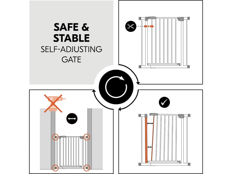 Hauck Clear Step 2 security gate 75 - 80 cm white