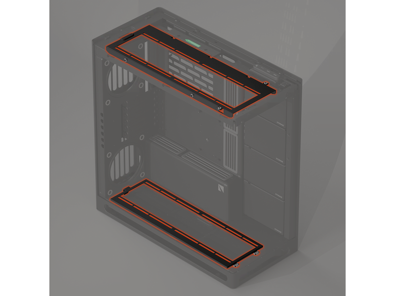 Havn HS 420 Fan Brackets for 360mm Radiator - Black