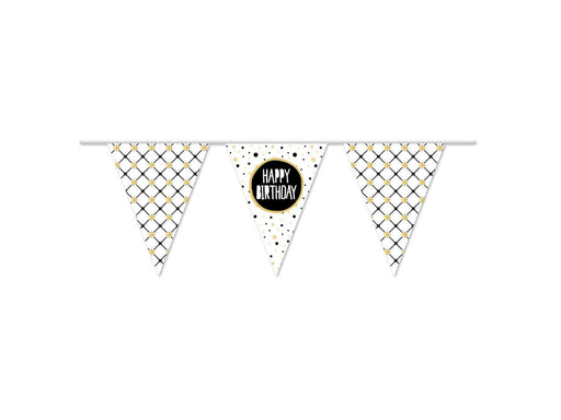 Haza Witbaard Flag line Happy Birthday Gold 10mtr.