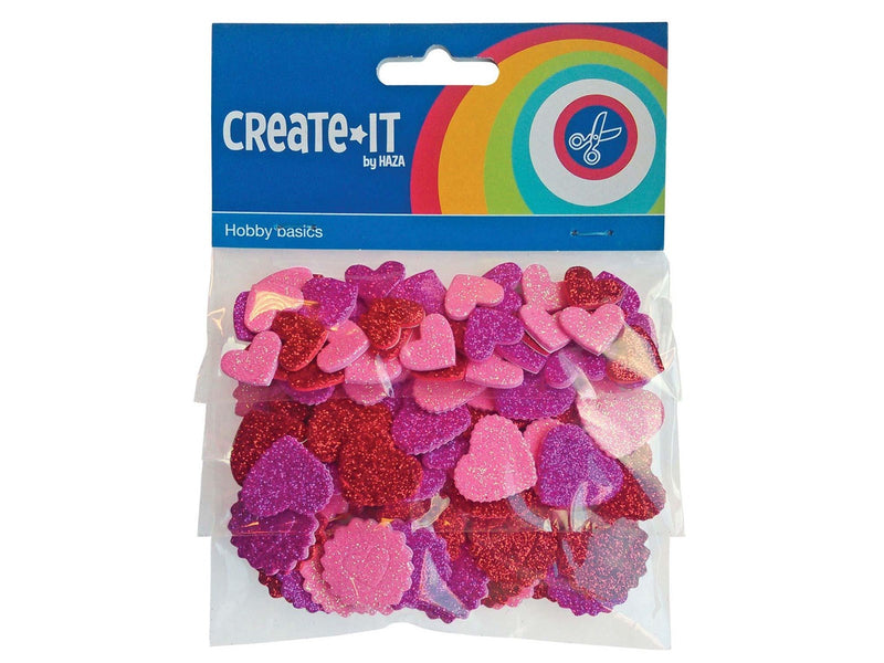 Haza Witbaard Foam stickers Hearts and Rounds 132 pcs.