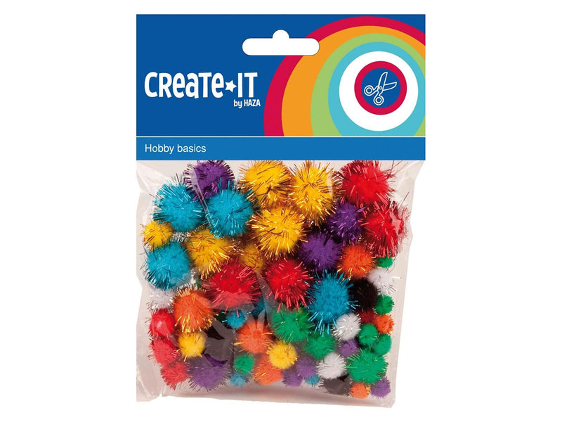 Haza Witbaard Glitter Pompoms 78pcs.