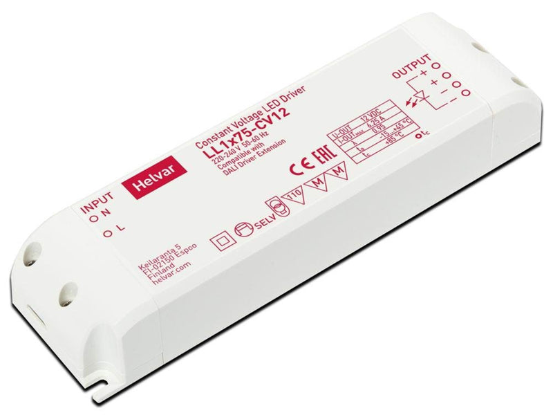 Helvar led driver ll1x75-cv12