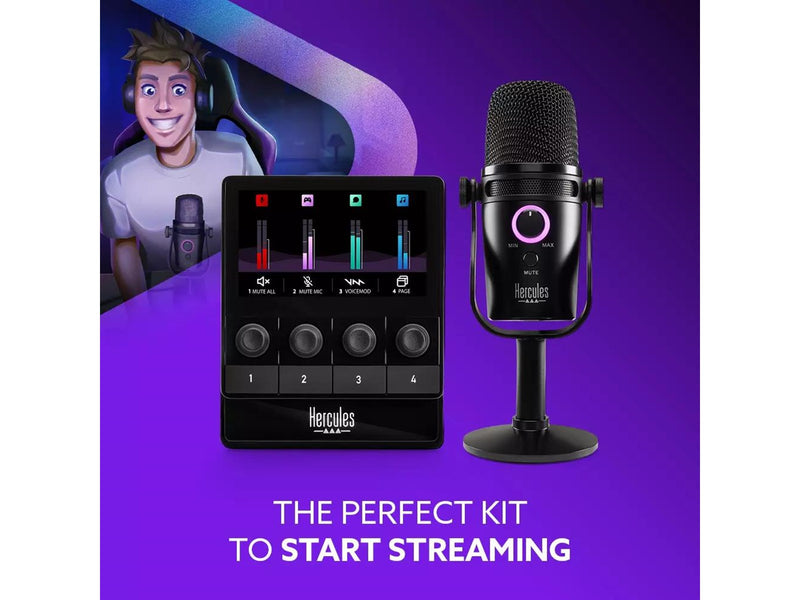 Hercules Stream Starter Kit (Stream 100 + USB Microphone)