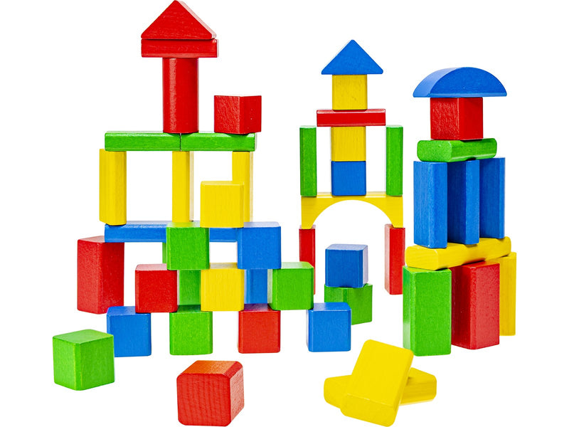 Heros Bausteine – Farbige Holzbausteine, 50 Stück
