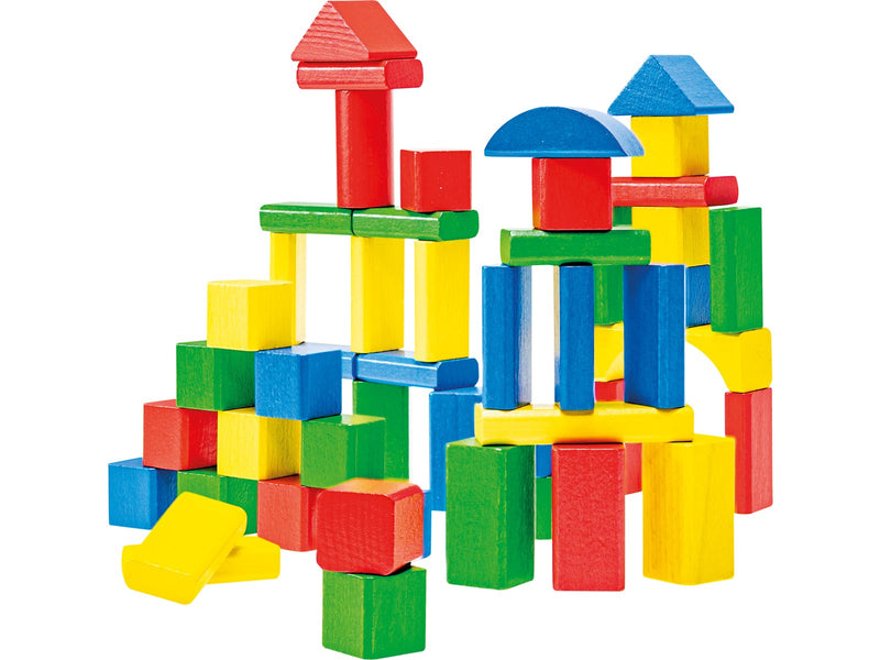 Heros Bausteine – Farbige Holzbausteine, 50 Stück