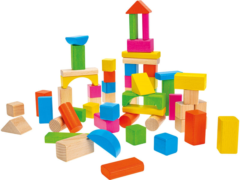 Heros Bausteine – Natur- & farbige Holzbausteine, 60 Stück