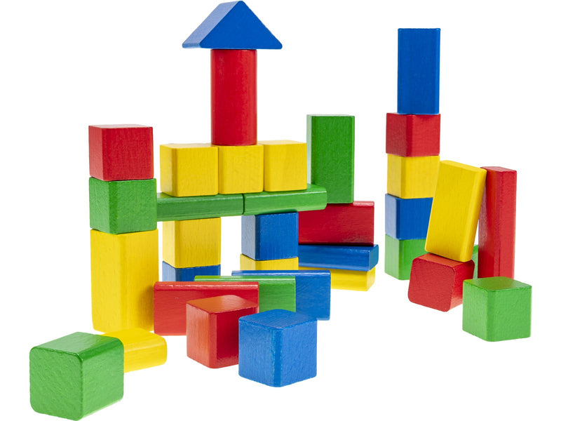 Heros Blocks Coloured wooden blocks 50pcs compact