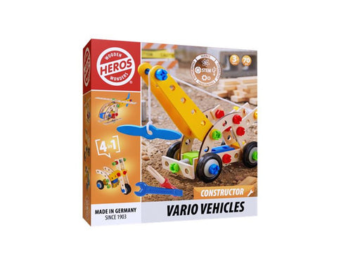 Heros FSC® Constructor – 4-in-1, Vario Fahrzeuge, 70 Stück