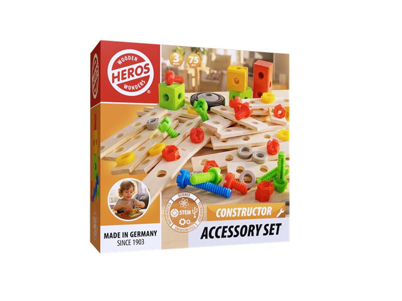 Heros FSC® Constructor – Zubehörset, 75 Stück