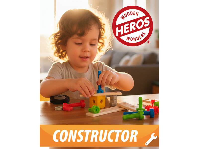 Heros FSC® Constructor – Zubehörset, 75 Stück