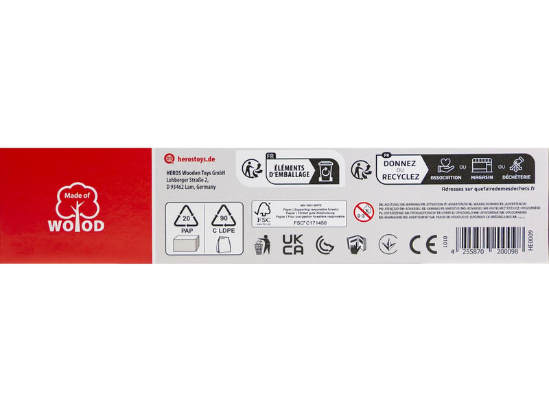Heros Konstruktionsspielzeug – 3-in-1, Feuerwehrauto, 155 Teile