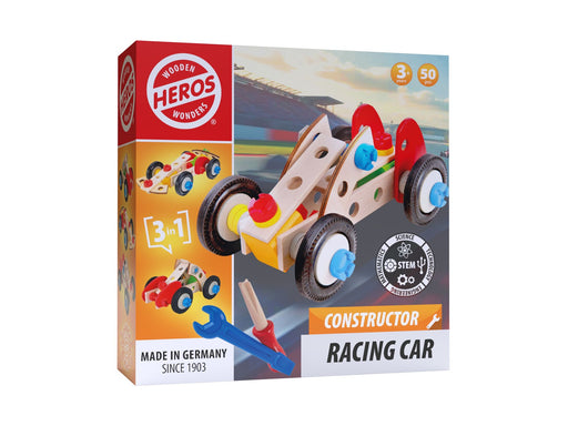Heros Konstruktionsspielzeug – 3-in-1, Rennwagen, 50 Teile