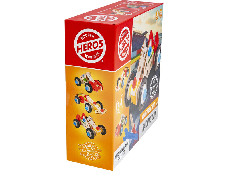 Heros Konstruktionsspielzeug – 3-in-1, Rennwagen, 50 Teile