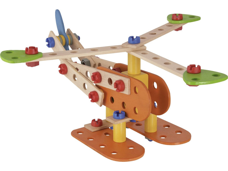 Heros Konstruktionsspielzeug – 4-in-1, Doppeldeckerflugzeug, 90 Teile