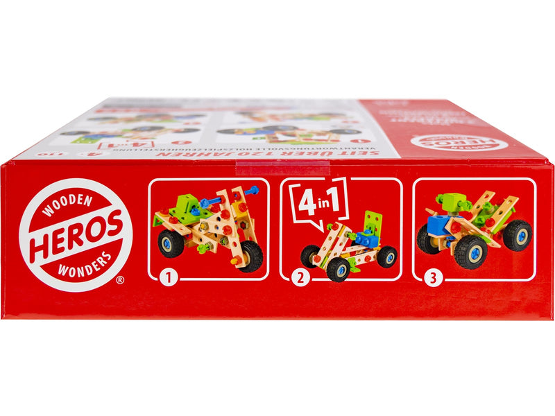 Heros Konstruktionsspielzeug – 4-in-1, Quad, 110 Teile