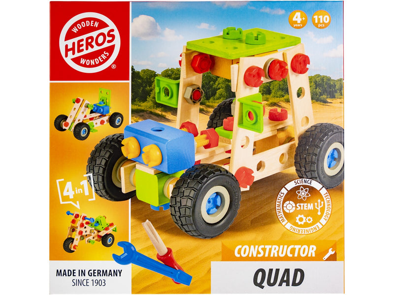 Heros Konstruktionsspielzeug – 4-in-1, Quad, 110 Teile