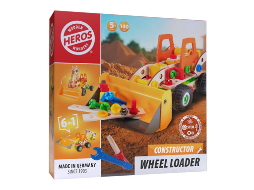Heros Konstruktionsspielzeug – 6-in-1, Radlader, 140 Teile