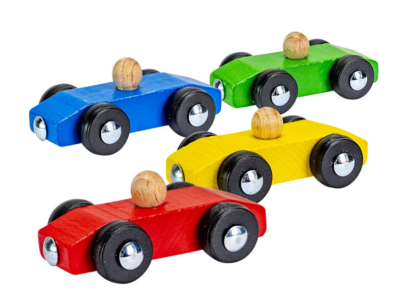 Heros Play & Learn – Holz-Rennstrecke mit 4 Autos