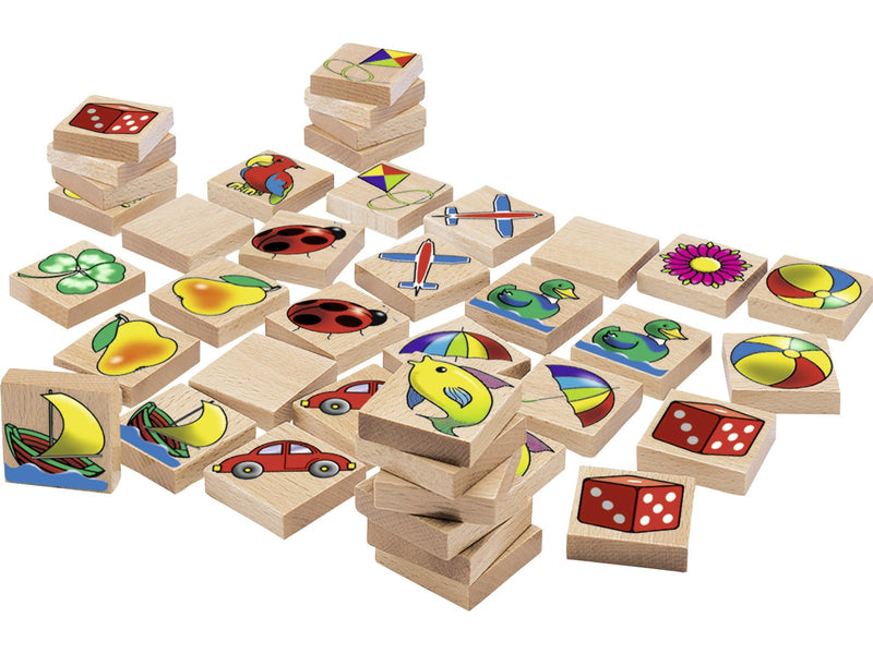 Heros Spielen & Lernen – Holz-Memory-Spiel mit Bildern, 40 Plättchen